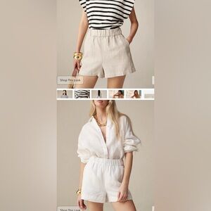 J Crew women’s linen shorts - 2 pairs